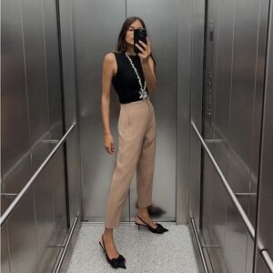 Pink high waist Zara dress pants M/28